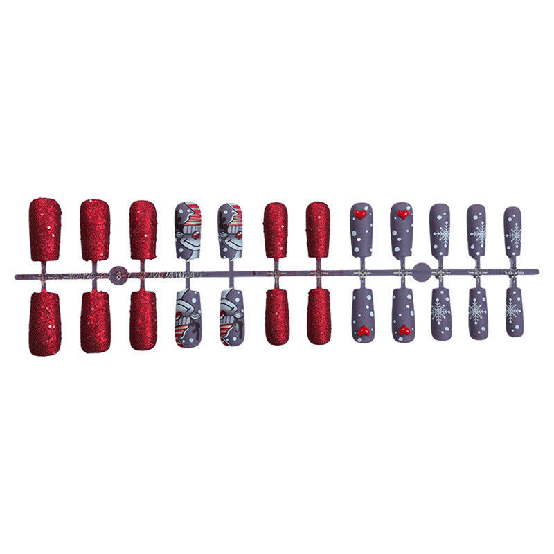 Festliches, Feiertags-Themen Press-On Nagelset Brehn