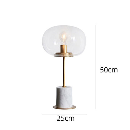 Moderne Minimalistische Tischlampe mit Glasschirm