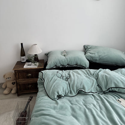 Premium Weiches Plüsch Bettwäsche Set