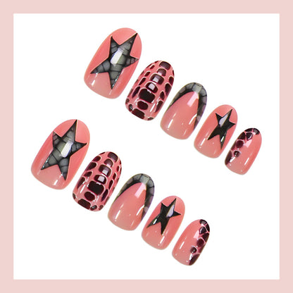 Kunstnagelset mit modernen Stern- und Tiermotiven Brehn