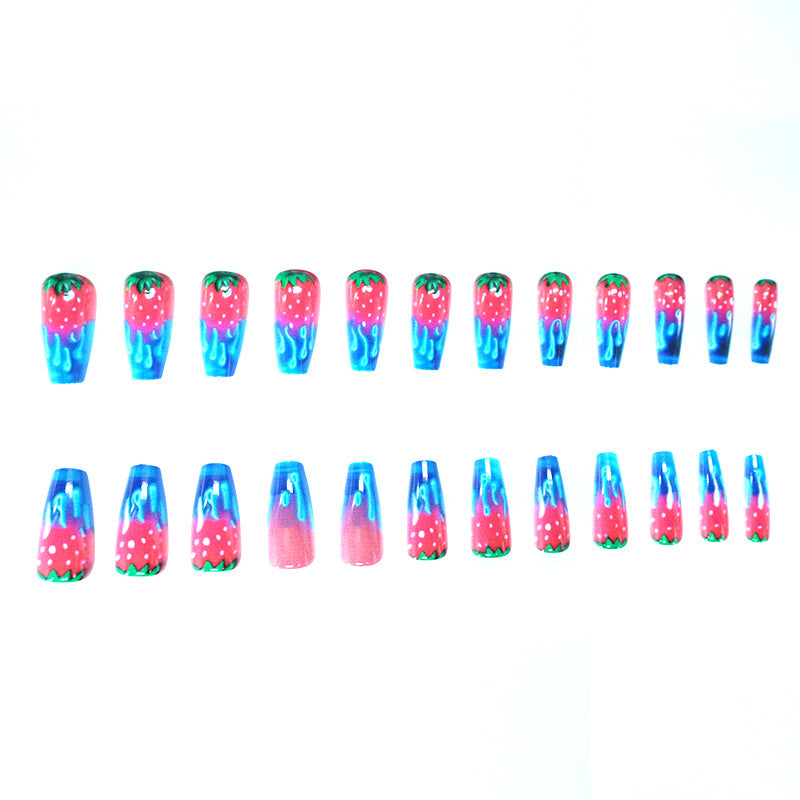 Erdbeer-inspirierten Acryl-Nageldesign Brehn