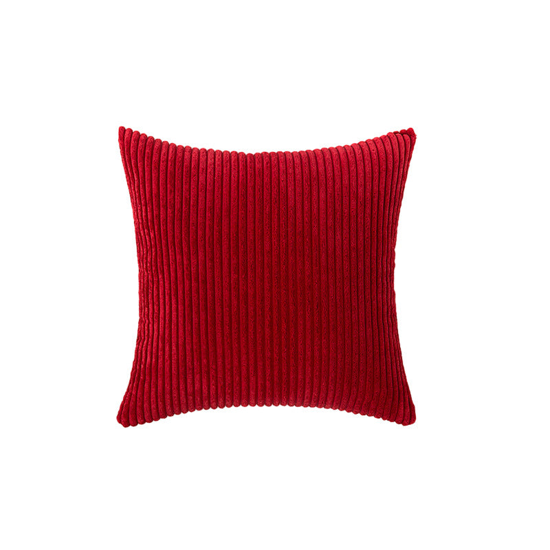 Corduroy Rippierter Quadratischer Akzentkissenbezug mit tiefem Kanaltextur und verdecktem Reißverschluss