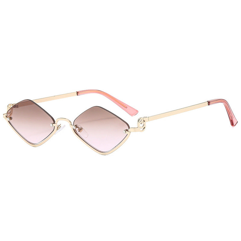 Damen trendy quadratische Sonnenbrille mit filigranem Metallrahmen Brehn