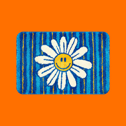 Florale schildkrötenförmige Badematte