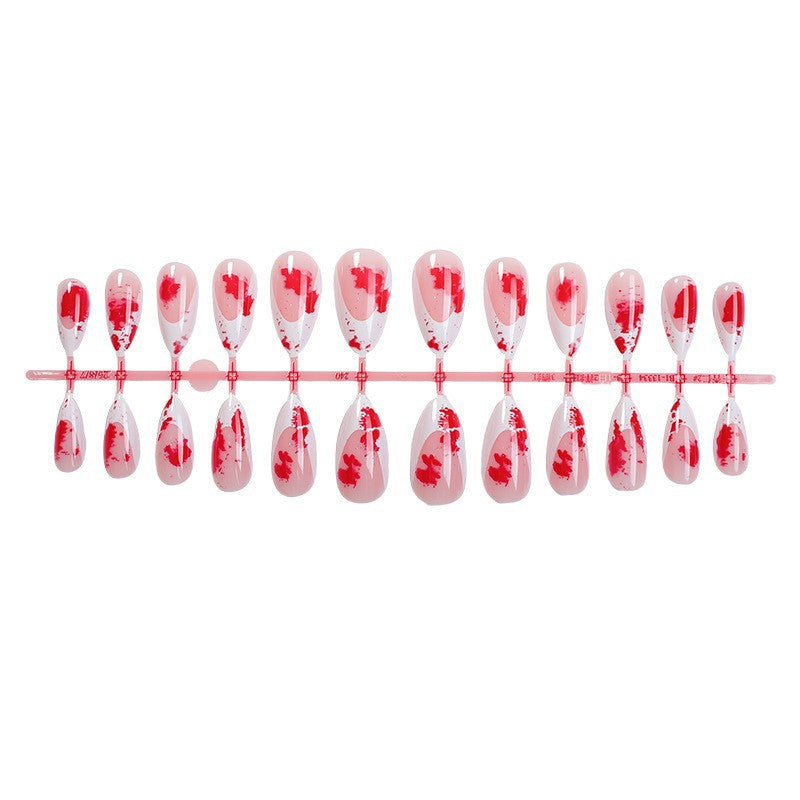 Künstlerisches Press-On Nagelset mit floralem Design Brehn