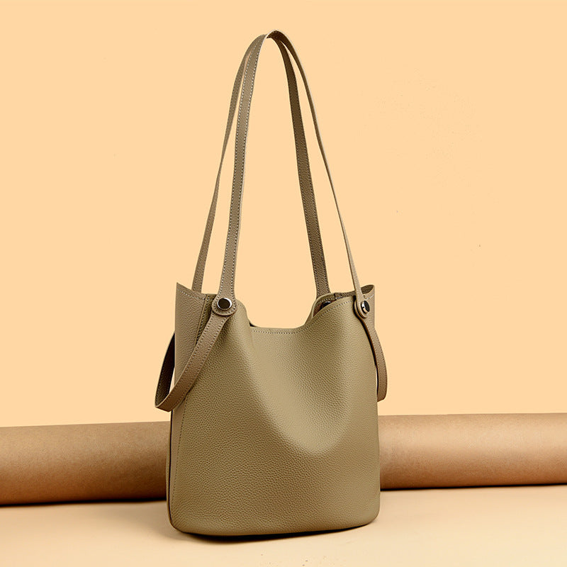 Legere Leder Eimer Tasche Brehn