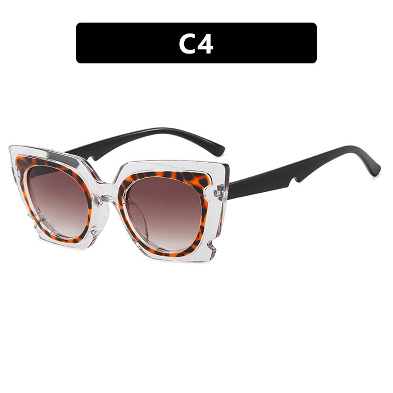 Damen oversized Sonnenbrille mit extravagantem Rahmen und UV-Schutz Brehn
