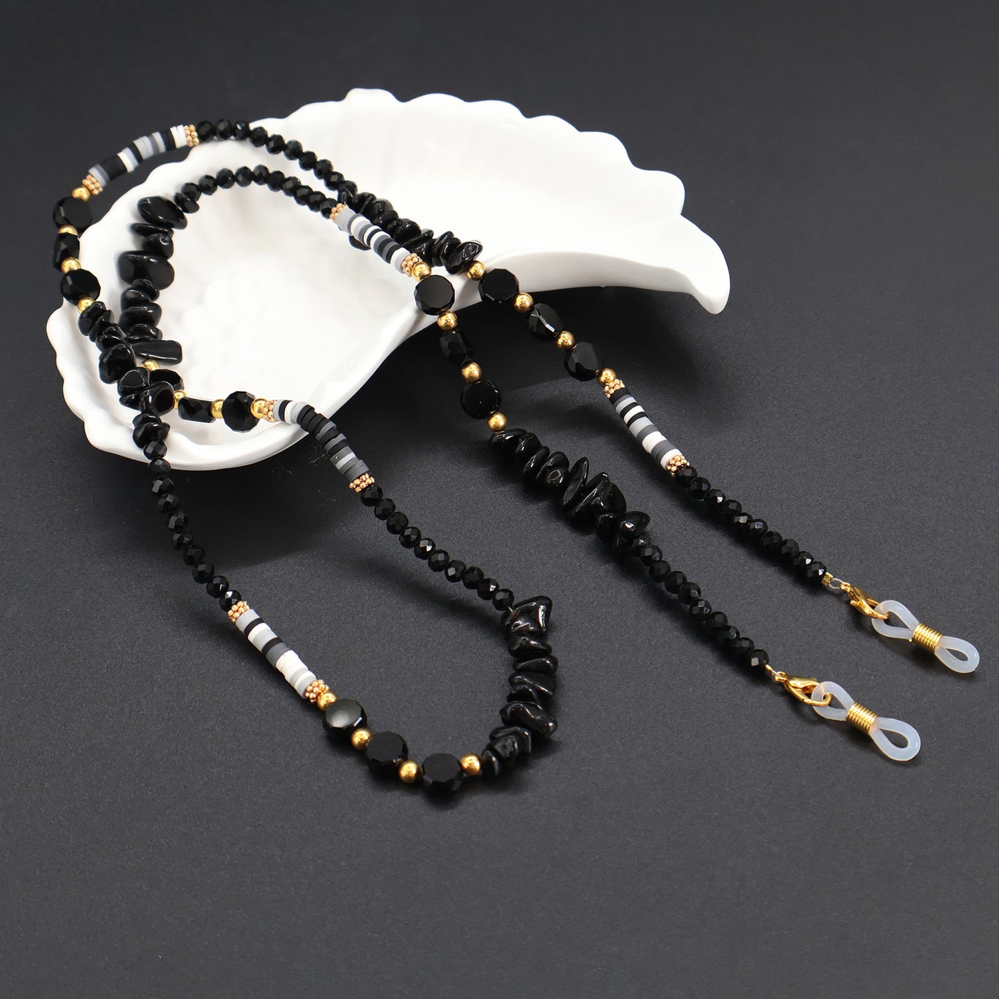 Bohemian Perlen Brillen Kette Brehn