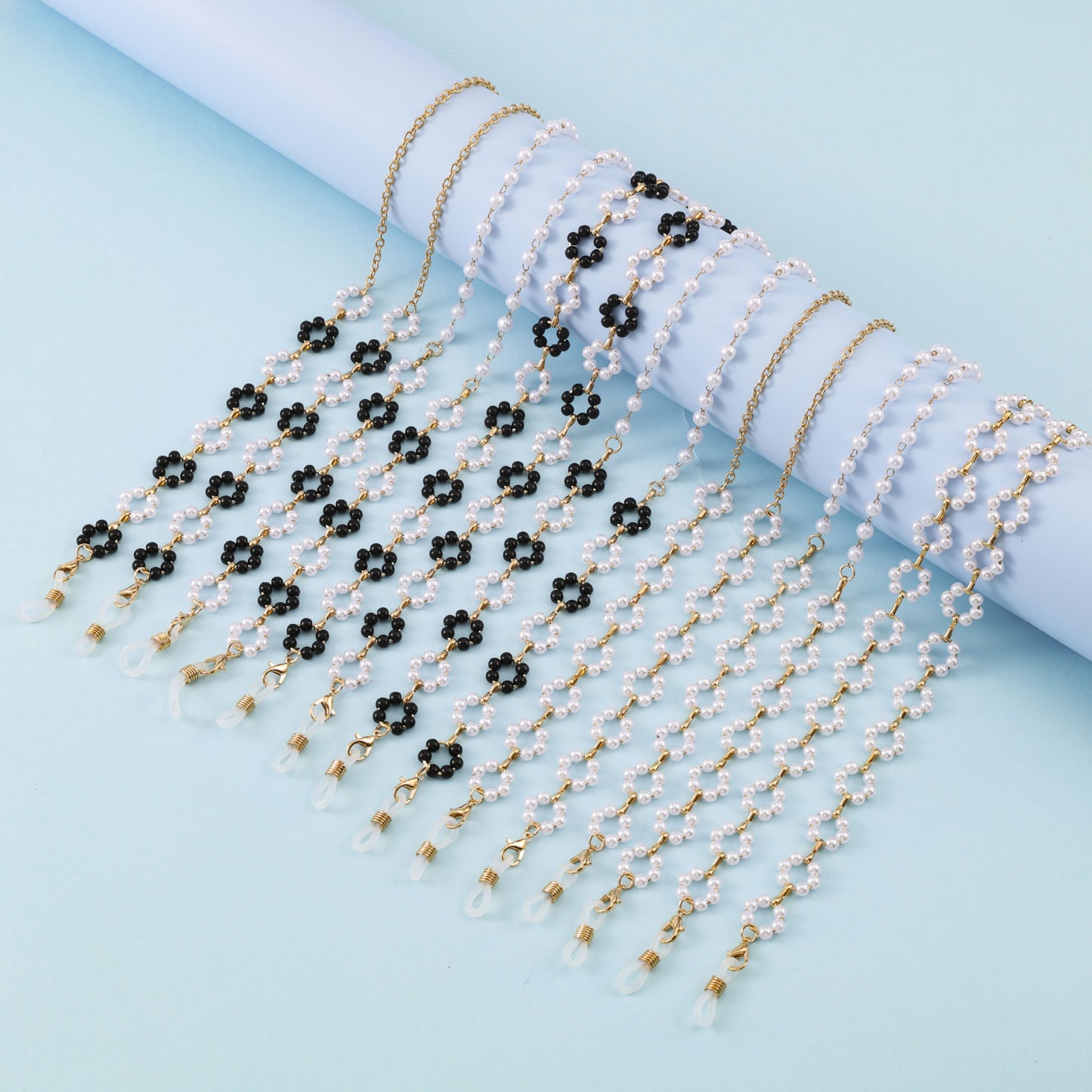 Elegante Perlen Brillenband Brehn
