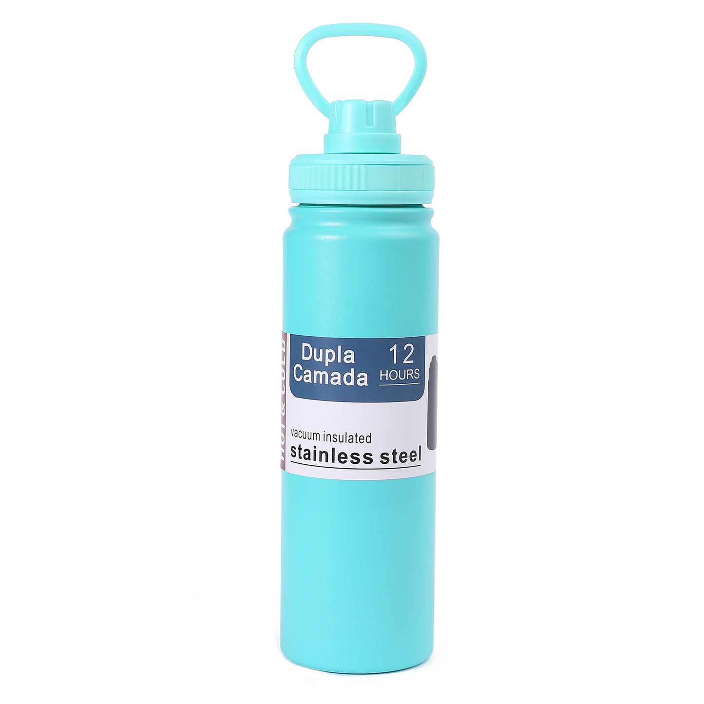 Damen Edelstahl-Vakuum-Trinkflasche mit ergonomischem Griff Brehn