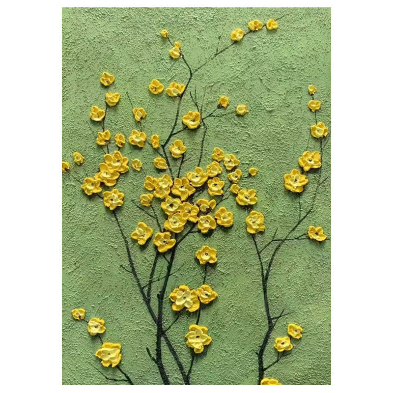 Florale Relief-Leinwandkunst