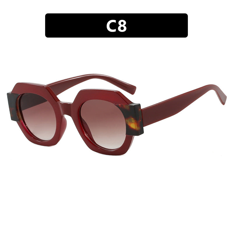 Damen trendige Sonnenbrille im hexagonalen Design Brehn