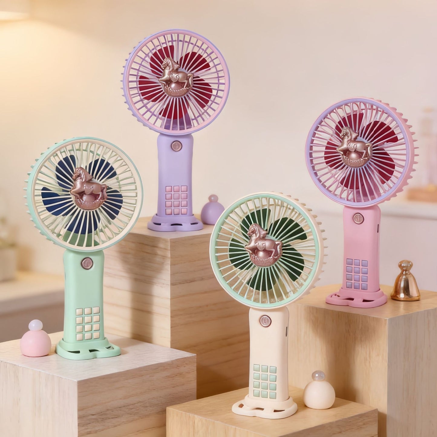 Damen Tragbarer Handventilator mit innovativem Einhorn-Design Brehn