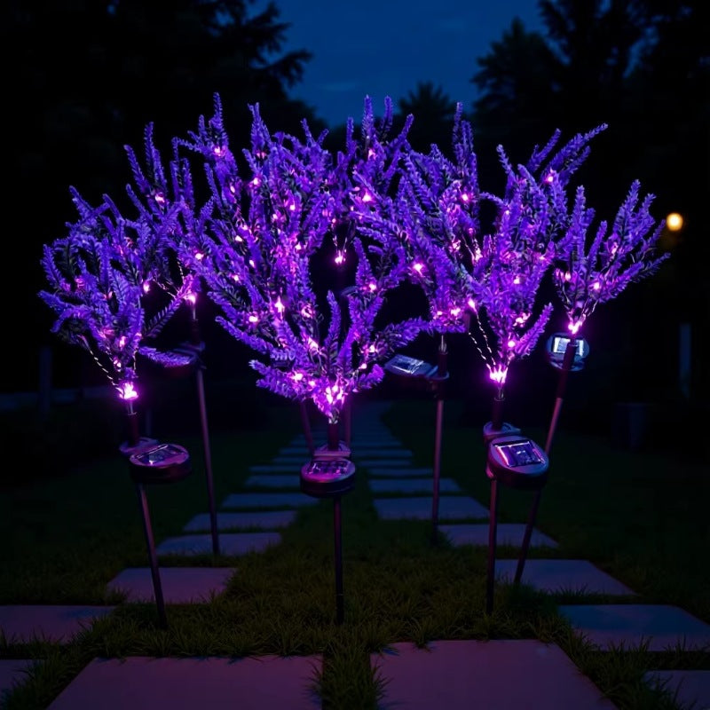 Solar LED Kunstlavendel Gartenstecker Lichter Brehn