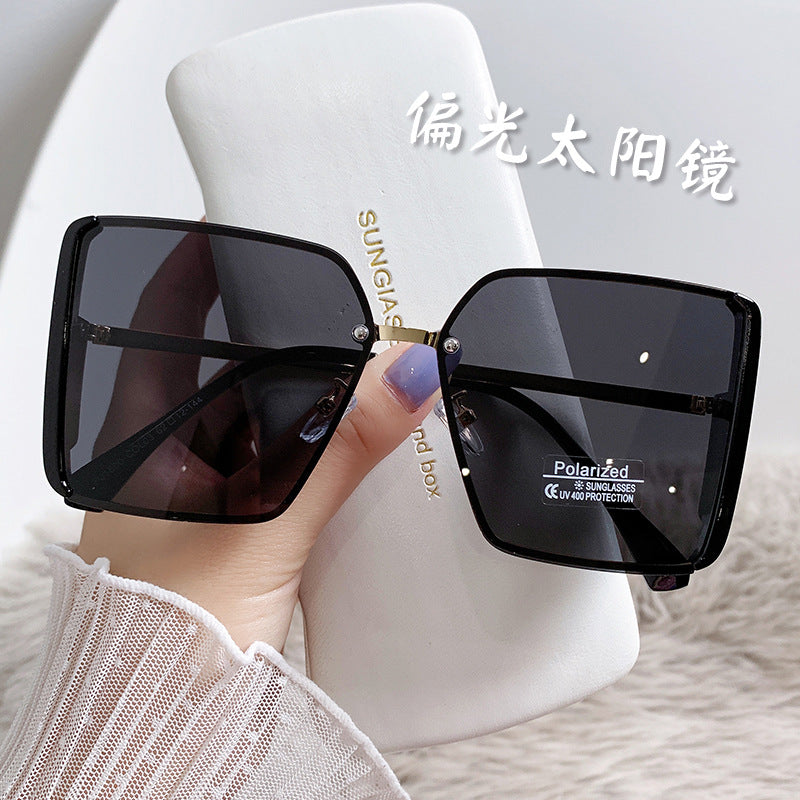 Damen Oversized quadratische Sonnenbrille mit polarisierten Gläsern Brehn