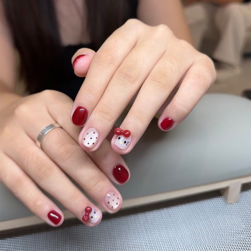 Stylische Press-On-Nageltips mit Leopardendesign Brehn