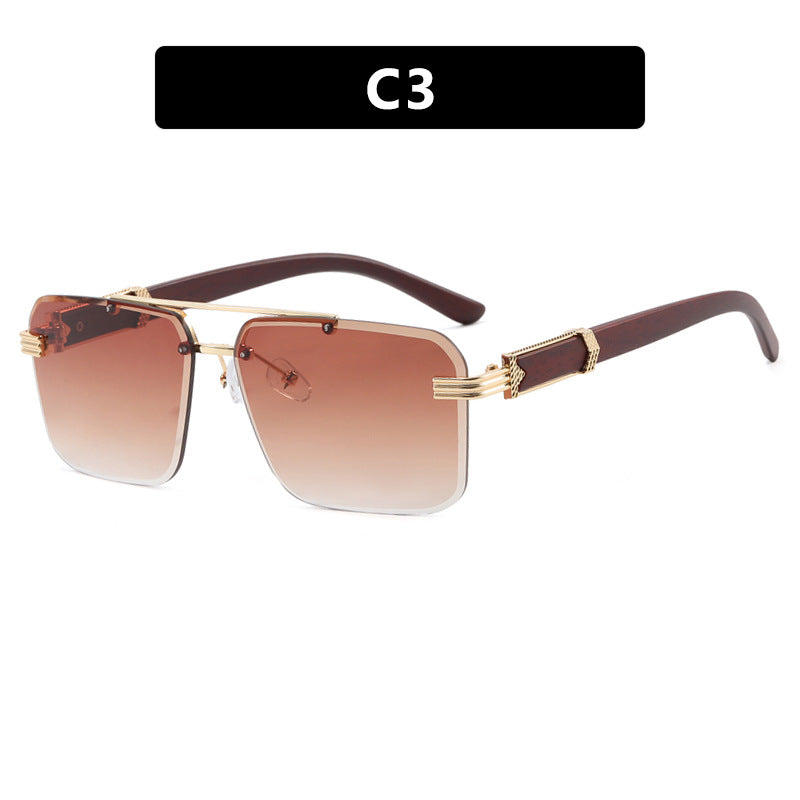 Damen geometrische Oversized-Sonnenbrille mit trendigem Design und luxuriösen Akzenten Brehn