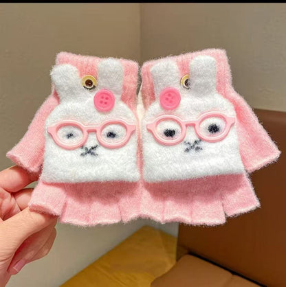 Niedliche Hasen-Themen-Fingerlose Handschuhe Brehn