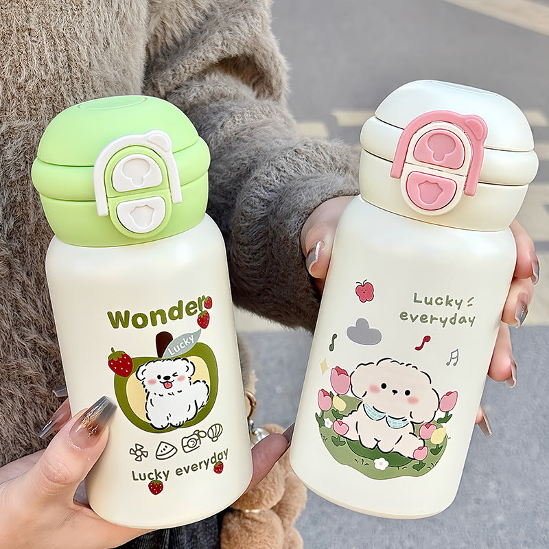 Damen Isolierte Trinkflasche mit süßem Tiermotiv Brehn