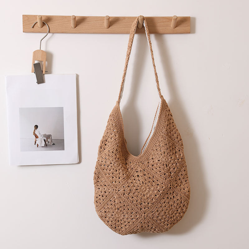Damen Handgefertigte Makramee-Shopper-Tasche Brehn