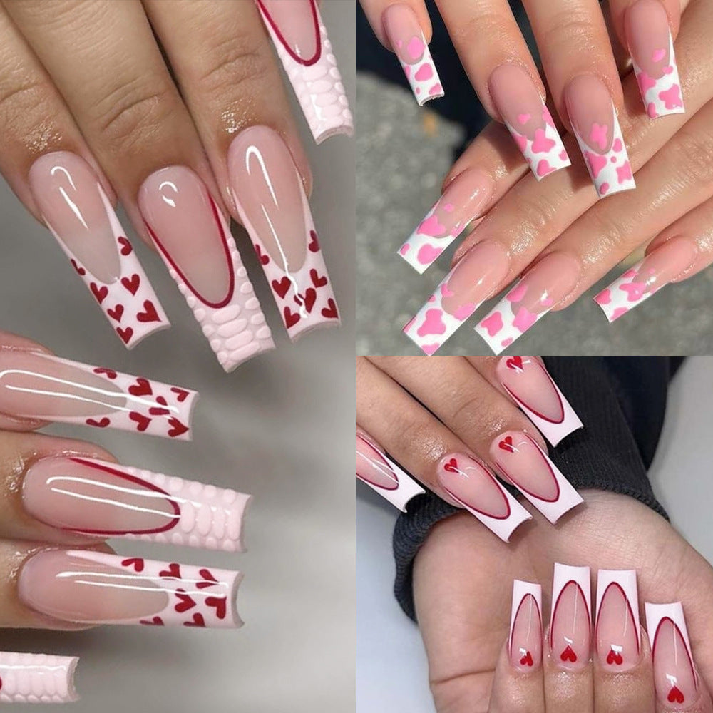 Premium French Tip Press-On Nail Kit Brehn