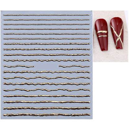 Metallic Nail Art Streifenklebeband