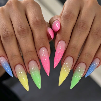 Ombre Stiletto Nagelverstärkungen Brehn