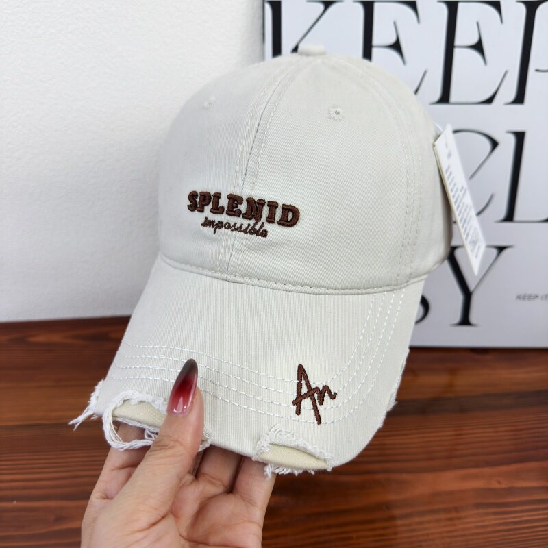 Damen Distressed Graphic Baseball Cap Brehn