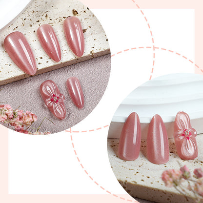Premium Floral Decorative Press-On Nail Set Brehn