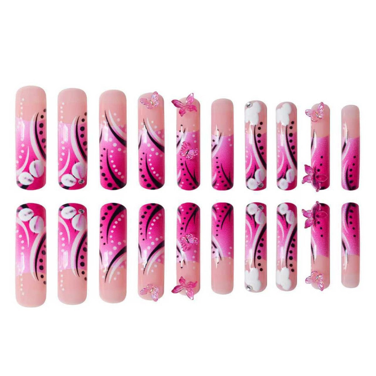 Künstlerische Acryl-Nagelverzierungen Brehn