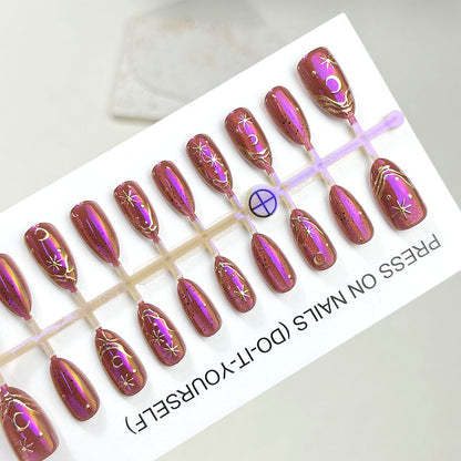 Himmlisches Thema Press-On Nagelset Brehn