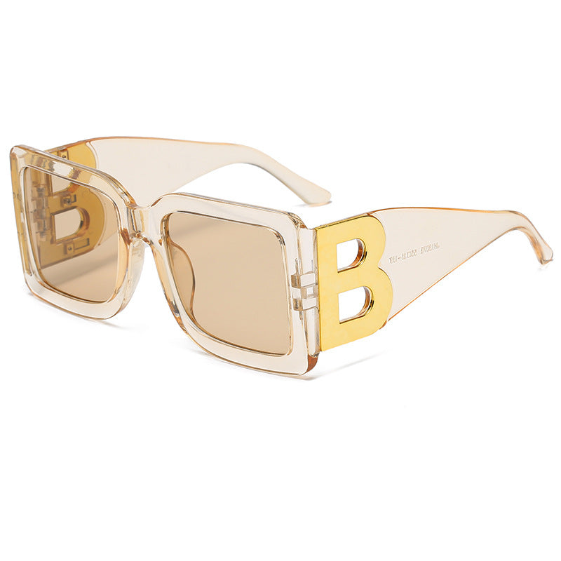 Damen Oversized Sonnenbrille mit dekorativem Rahmen Brehn