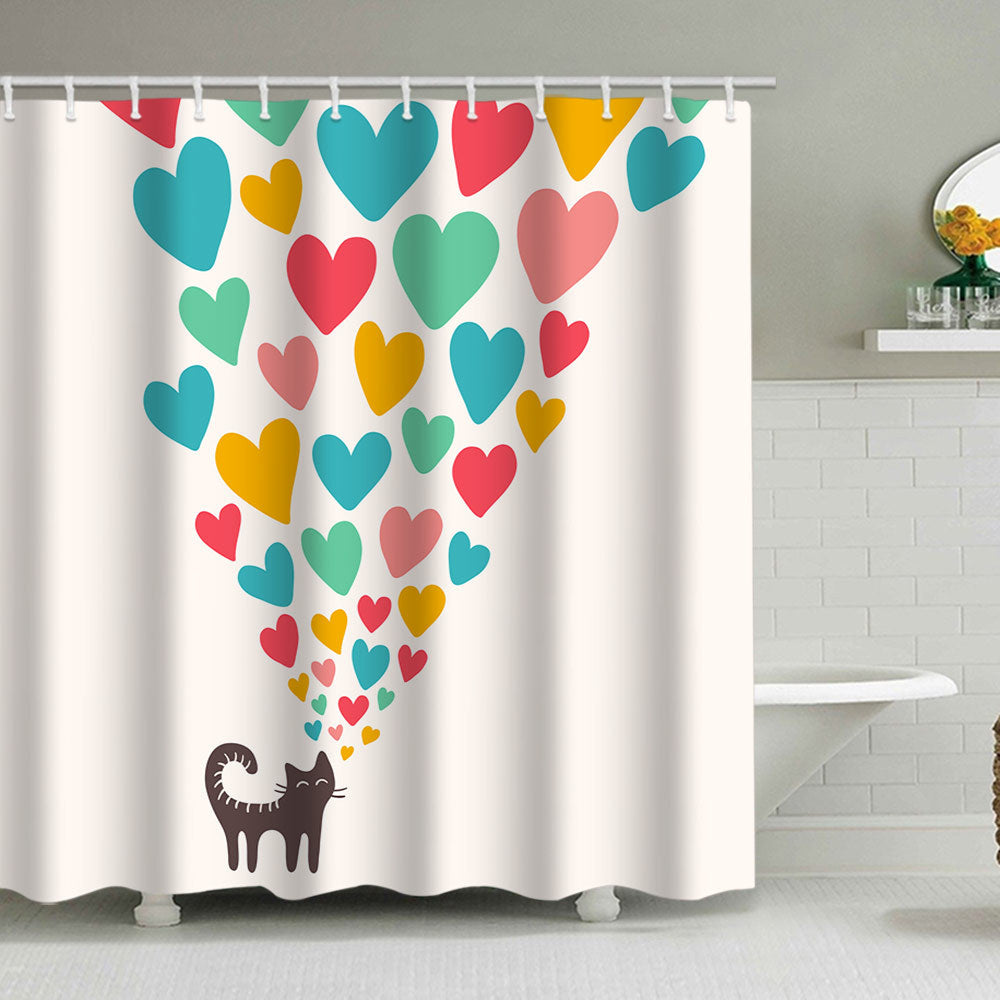 Künstlerische Hund Illustration Duschvorhang Brehn