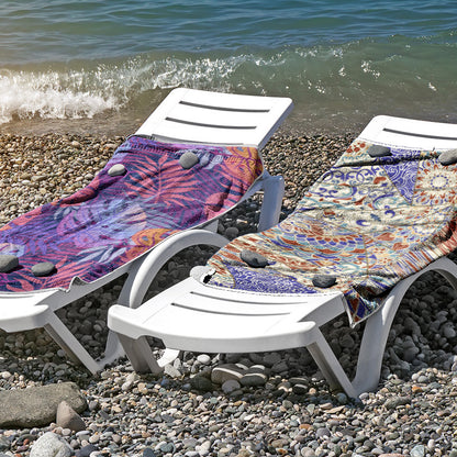 Strandtuch aus hautfreundlicher Mikrofaser mit kreativem Mustermix Brehn