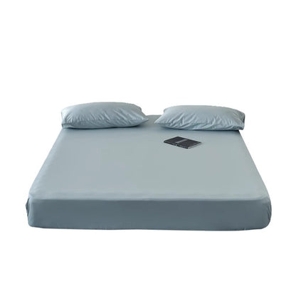 Kühlende Bambus-Mischung Tiefe-Taschen Spannbettuch und Kissenbezug Set