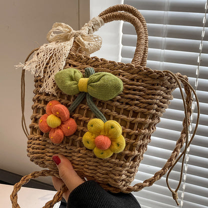 Handgefertigte gehäkelte Schultertasche