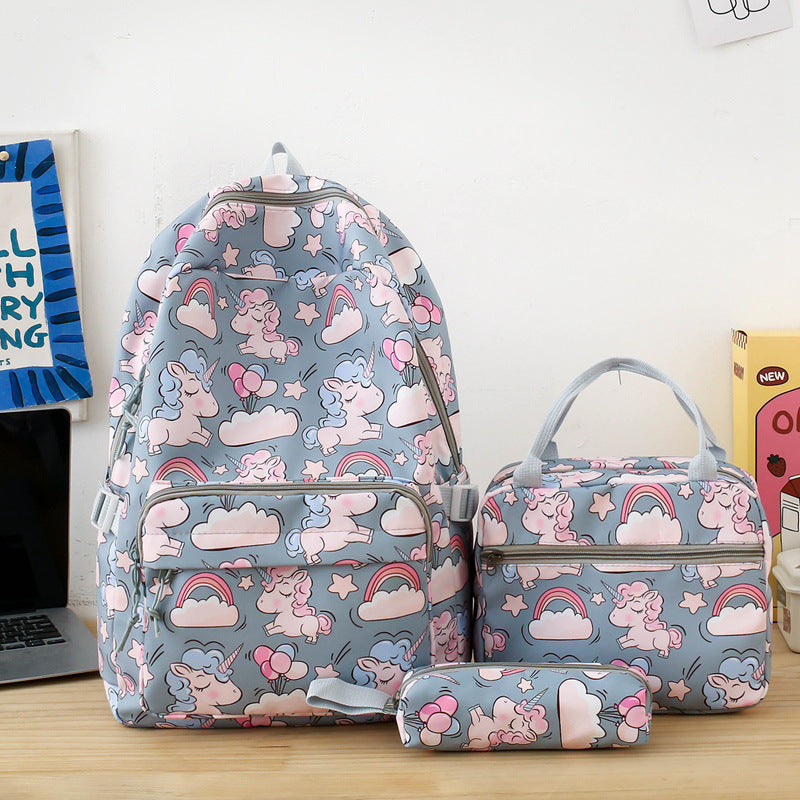 Rucksackset mit Buntem Einhorn-Motiv Brehn