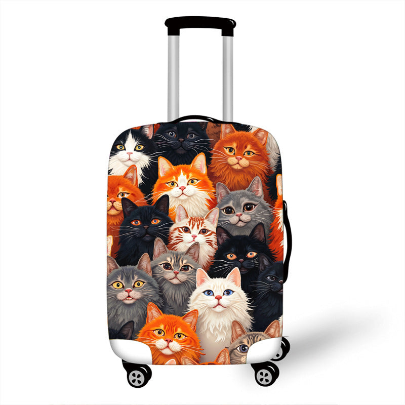 Unisex Hartschalenreisekoffer mit buntem Katzenmotiv Brehn