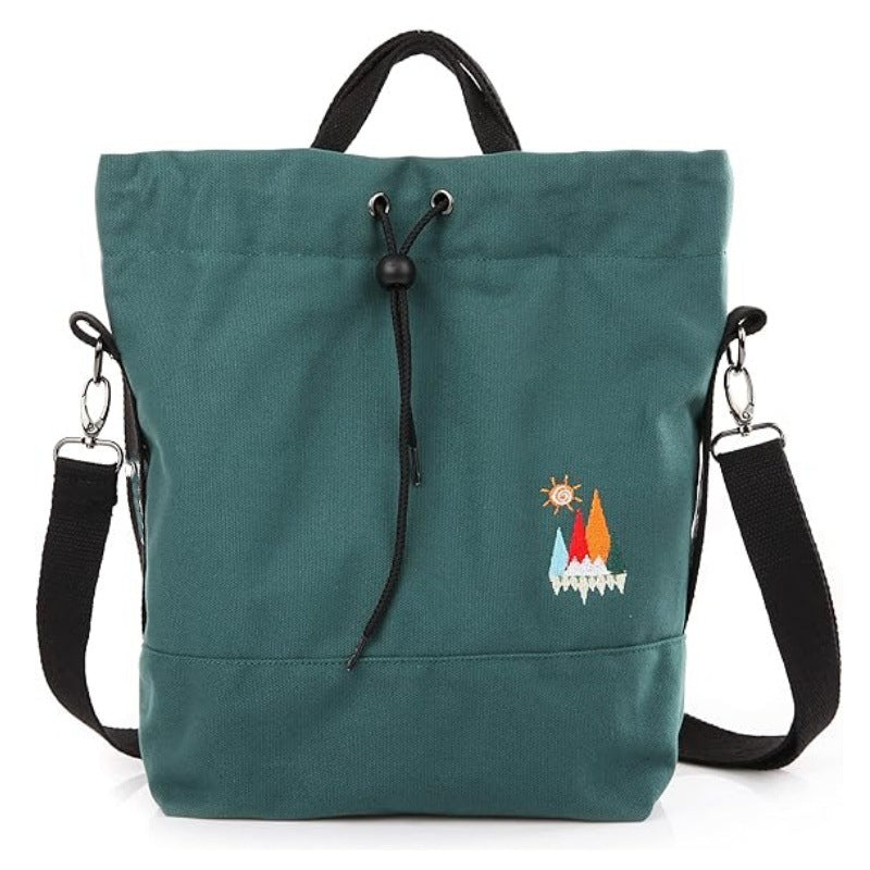 Freizeit-Rucksack mit Dekorativer Stickerei und Verstellbarem Tragesystem Brehn
