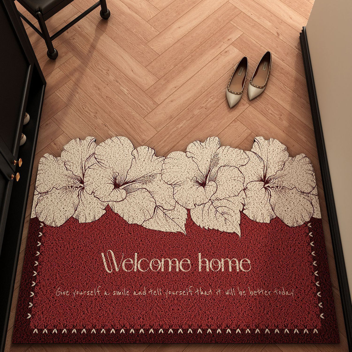 Blumenmuster Willkommensmatte Brehn