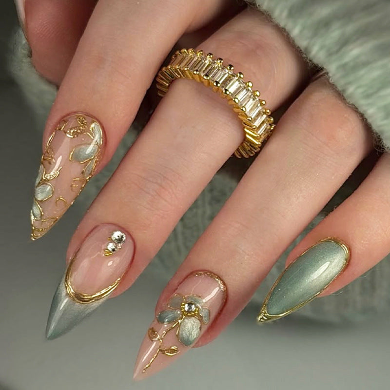 Dekoratives Floral Art Press-On Nail Set Brehn