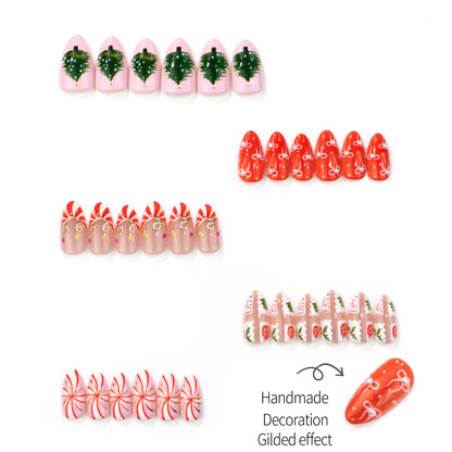 Festliches Weihnachts-Themen Press-On Nagelset