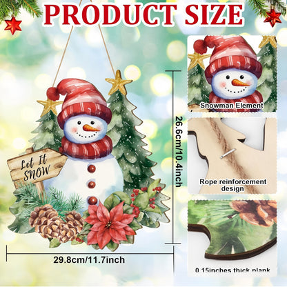 Dekoratives Holzschild mit Wintermotiven Brehn