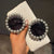 Damen elegante Vintage-Sonnenbrille mit Perlenbesatz Brehn