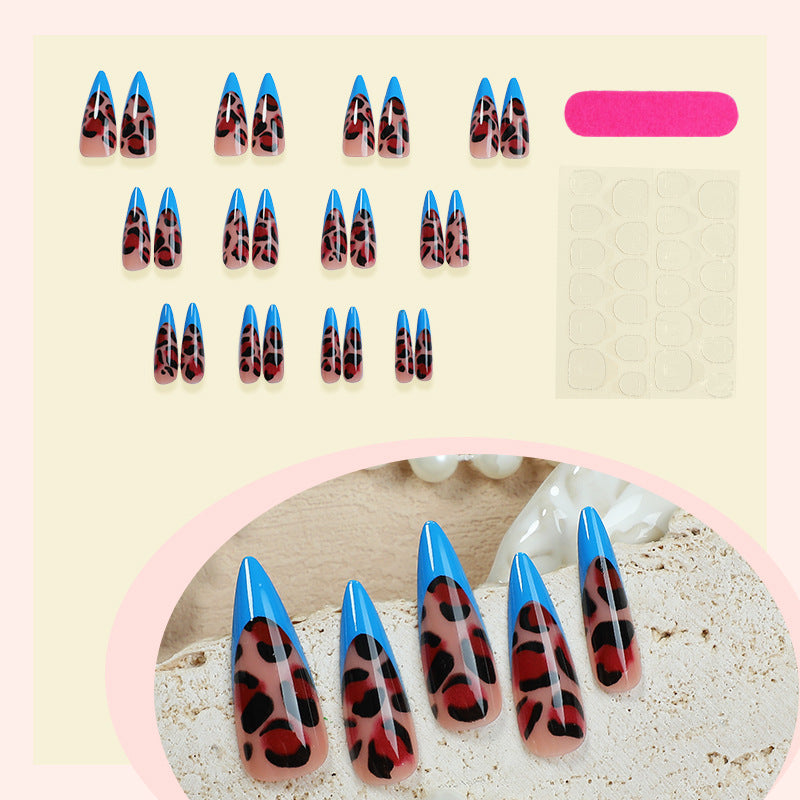 Trendige Tierdruck Press-On Nagelset Brehn