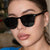 Damen trendige Transparente Sonnenbrille Brehn