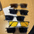 Chic Minimalistische Quadratische Sonnenbrille Brehn