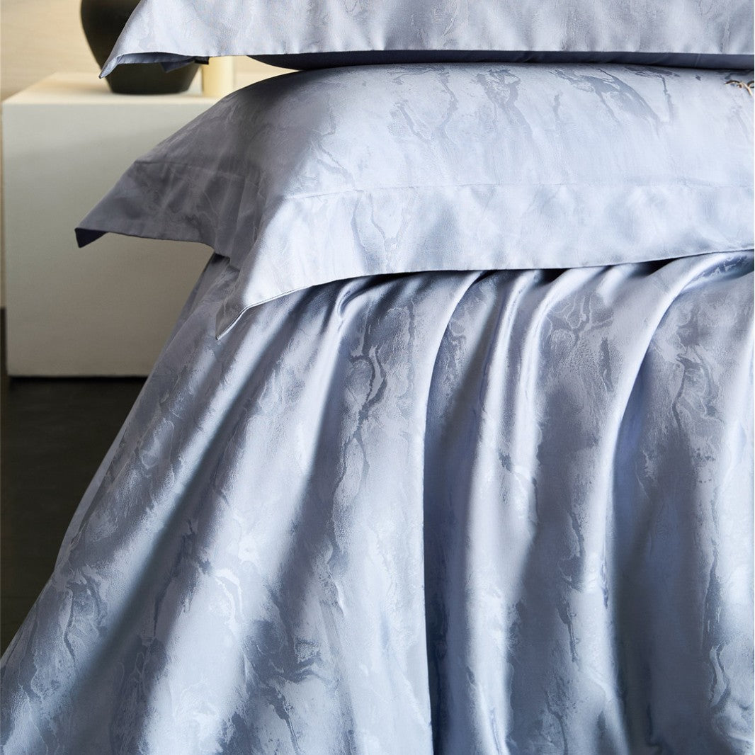 Luxus Jacquard Satin-Back Bettbezug Bettwäsche Set mit Euro- und Oxford-Kissenbezügen