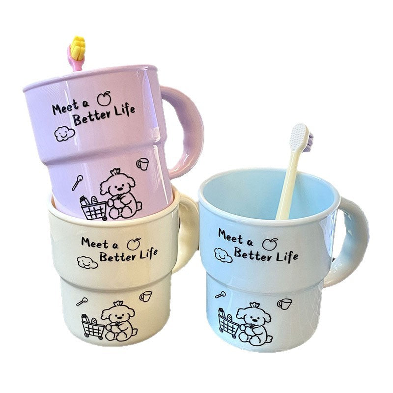 Keramiktasse mit Niedlichem Tiermotiv Brehn