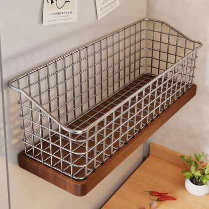 Wandmontierter Belüfteter Metallgitter Küchentrockenwarenkorb